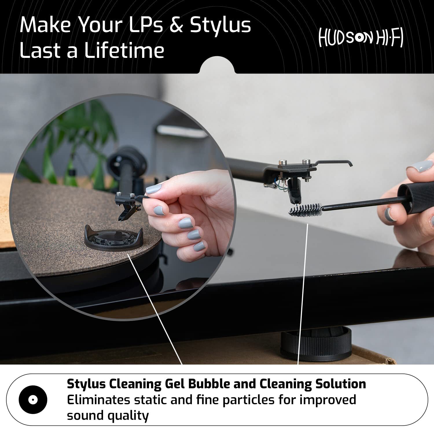Hudson Hi-Fi Vinyl Record Cleaning Kit - All Essential Vinyl Record Player Acces