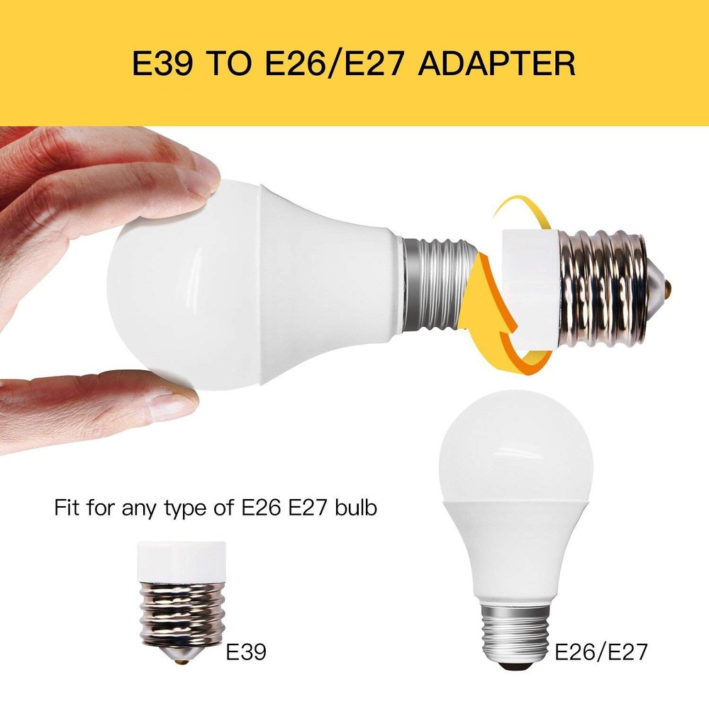 Mogul (E39) to E26 Medium Socket Adapter Converter For antique floor lamp