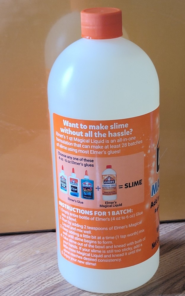 Elmer's Glue Magical Liquid Activator Solution 1 Quart Slime Activator Clear