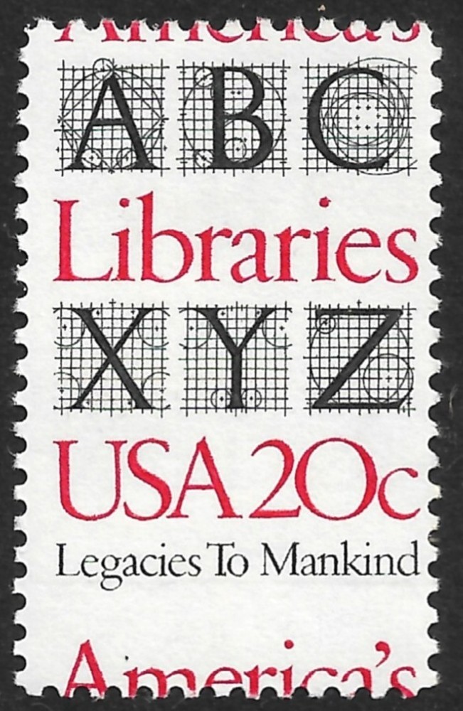 US Stamp #2015 20c. Library Error MNH