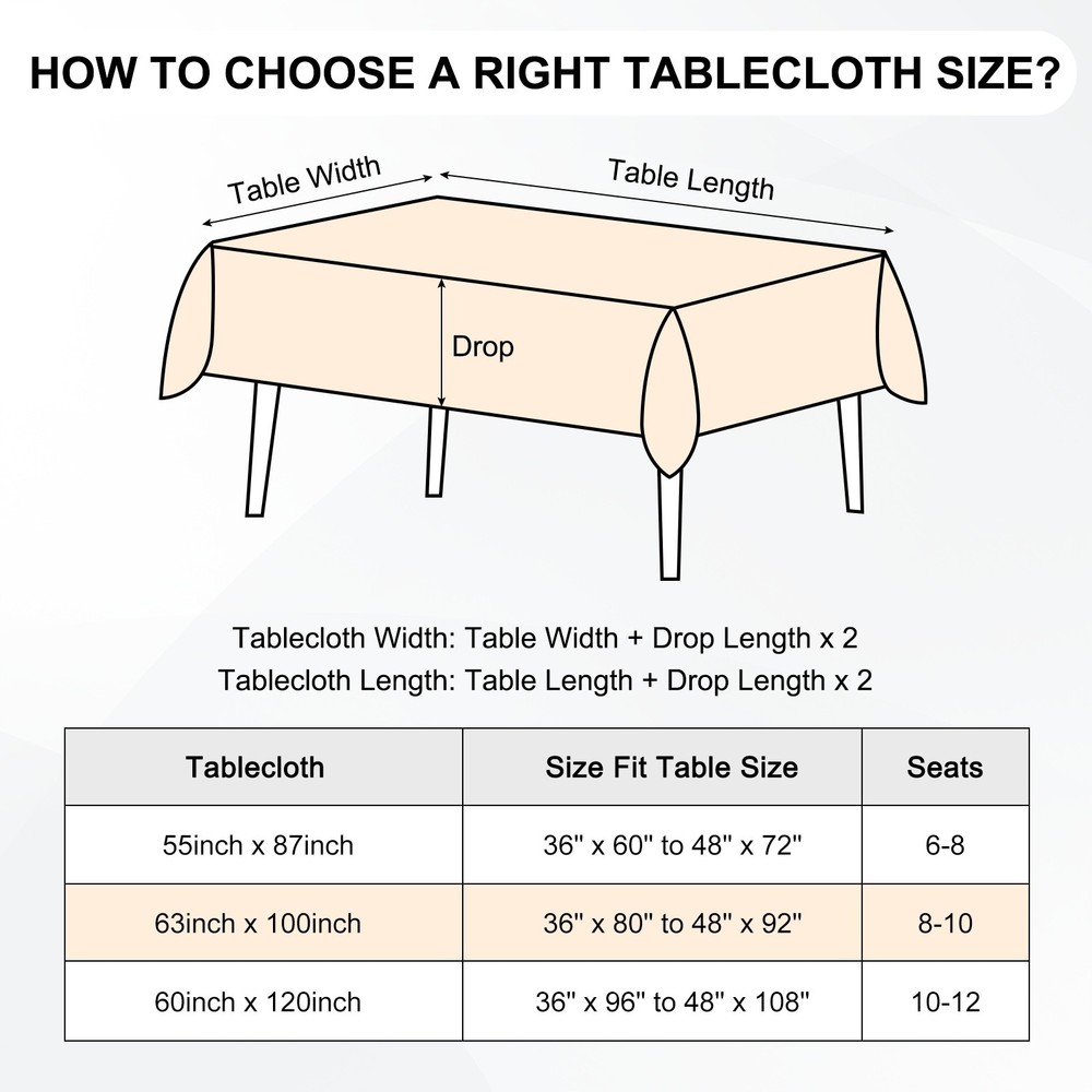 160x250cm Rectangle Tablecloth, Thickened Polyester Table Cloth Sky Blue