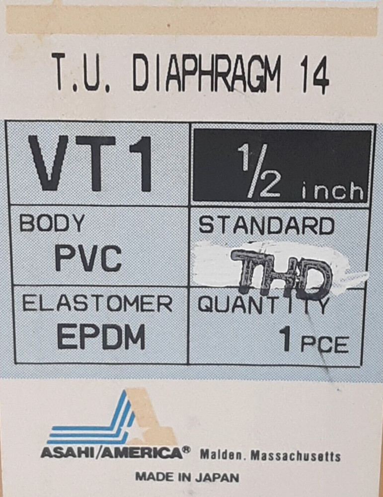 Asahi Type 14, 1/2" Diaphragm Valve
