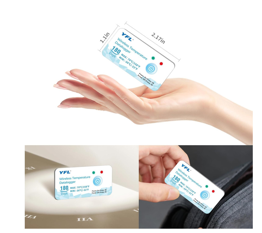 Wireless Temperature Data Logger Reusable Temperature Sensor USB-Free Thermomete