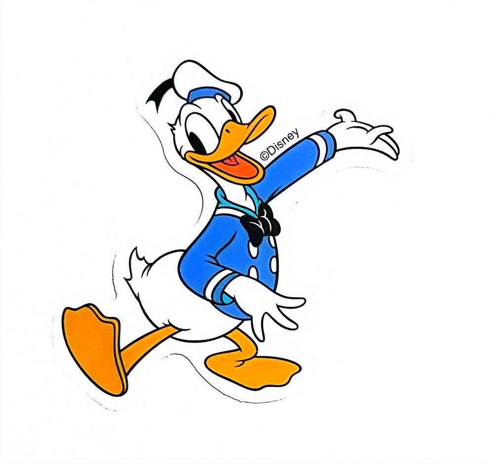 Disney DONALD DUCK Anime Cartoon Water Resistant Sticker