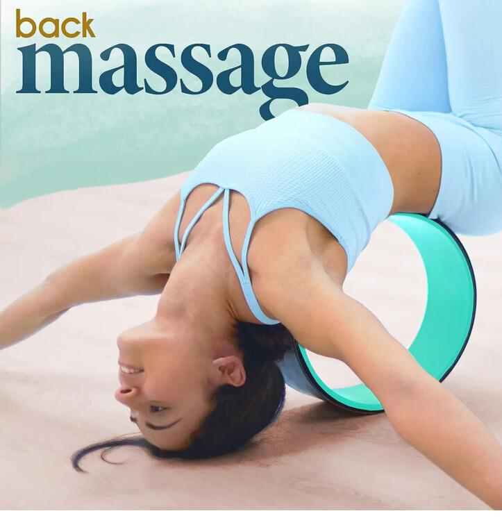 Back Roller - Back Stretcher, Back Cracker, Yoga Wheel, Deep Tissue Massager -