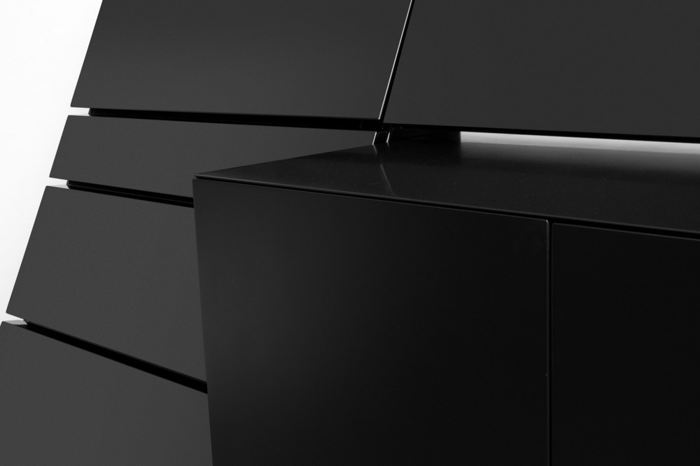 Vintage Postmodern Asymmetric Sideboard by Rougier