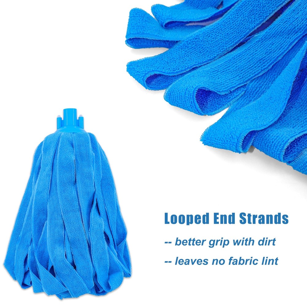 Microfiber Cloth String Mop Head Refill, Loop End Screw On Mop Head Compatibl...