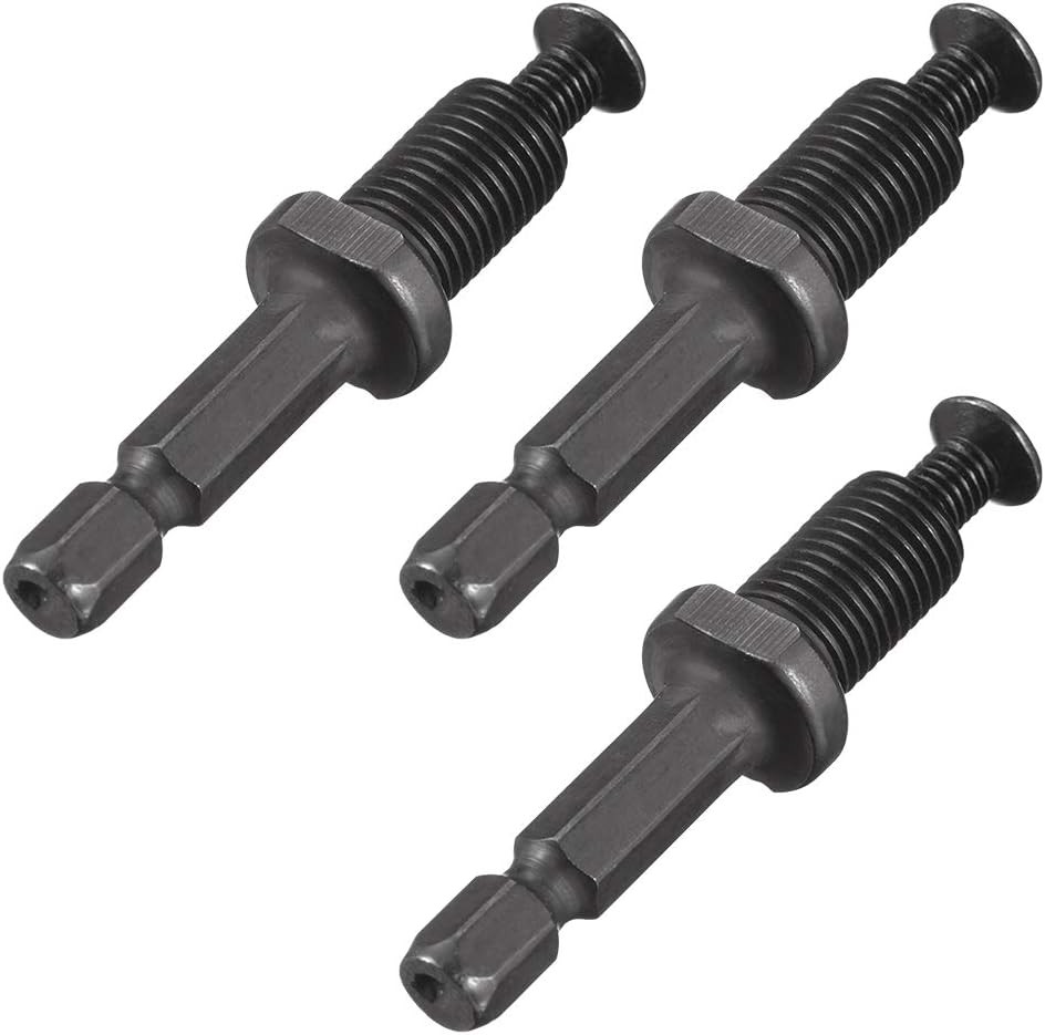 uxcell Drill Chuck Adapter 3/8-24UNF Thread Keyless Hex...