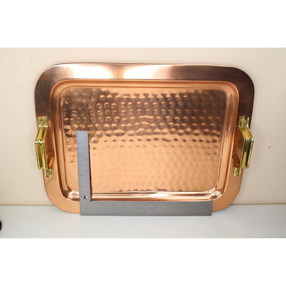 Faux Hammered Copper Serving Tray Palm Restaurant