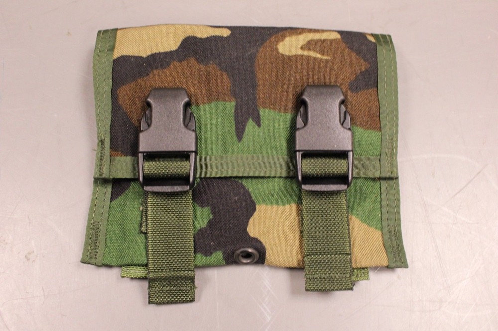 M81 Woodland Molle Triple 40mm Grenade Pouch - Used