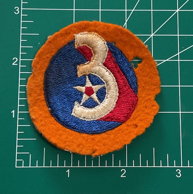 Original WWII USAAF 3rd Air Force Shoulder Felt Patch