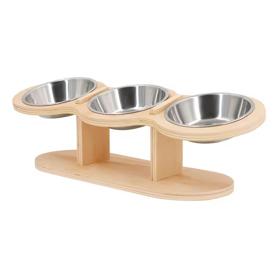 Elevated Cat Bowls Raised Food Bowls 15° Tilted Pet Bowls for Cats and Small Dog