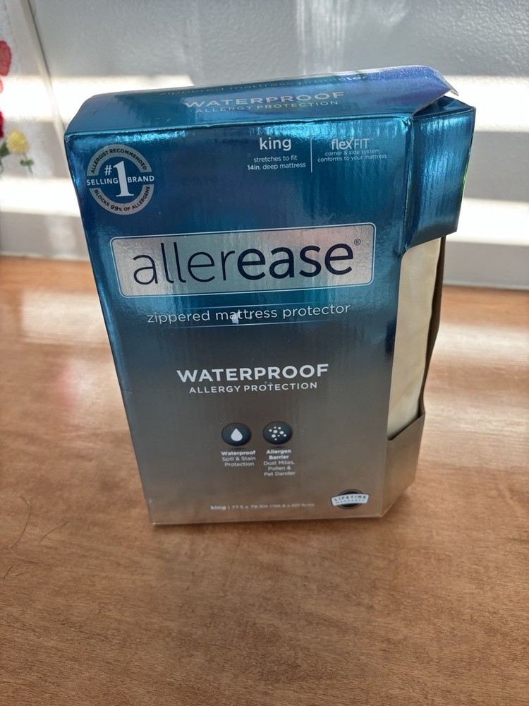 King Size Waterproof Mattress Protector White - AllerEase (M436)