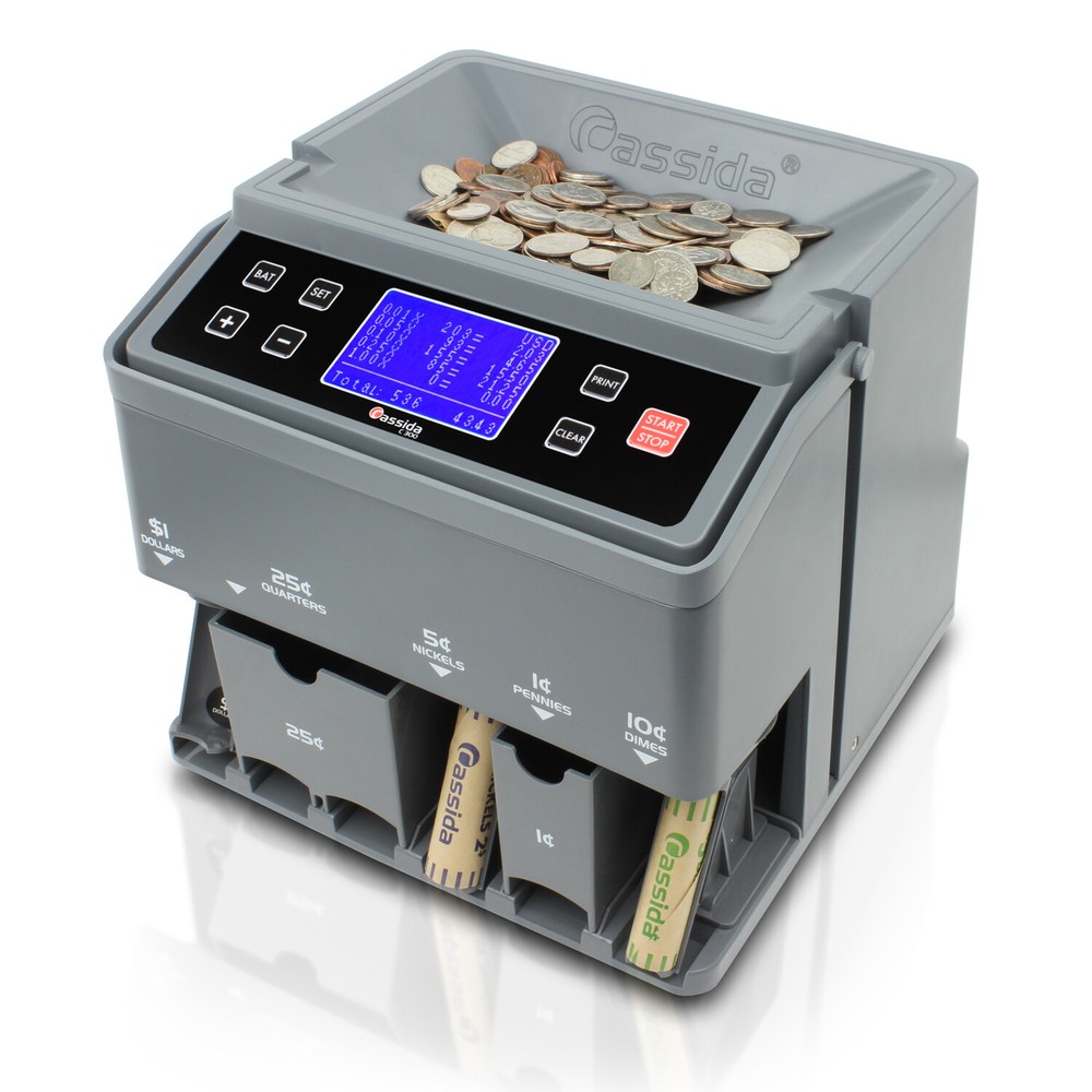 Cassida C300 Automatic Coin Counter, Sorter and Wrapper
