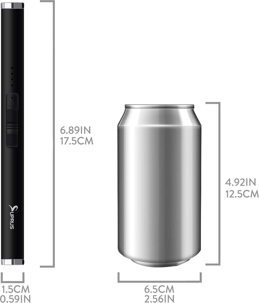 Elegant Electric Candle Lighter with LED Indicator - Safe, Windproof & Compact