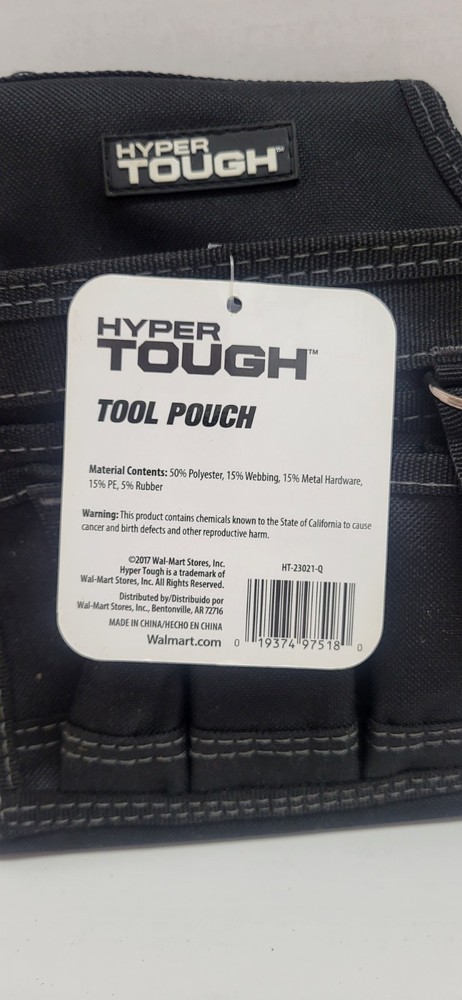 NWT Hyper Tough Tool Pouch 4 Way Carry System Includes Snap Tape Loop & Hook