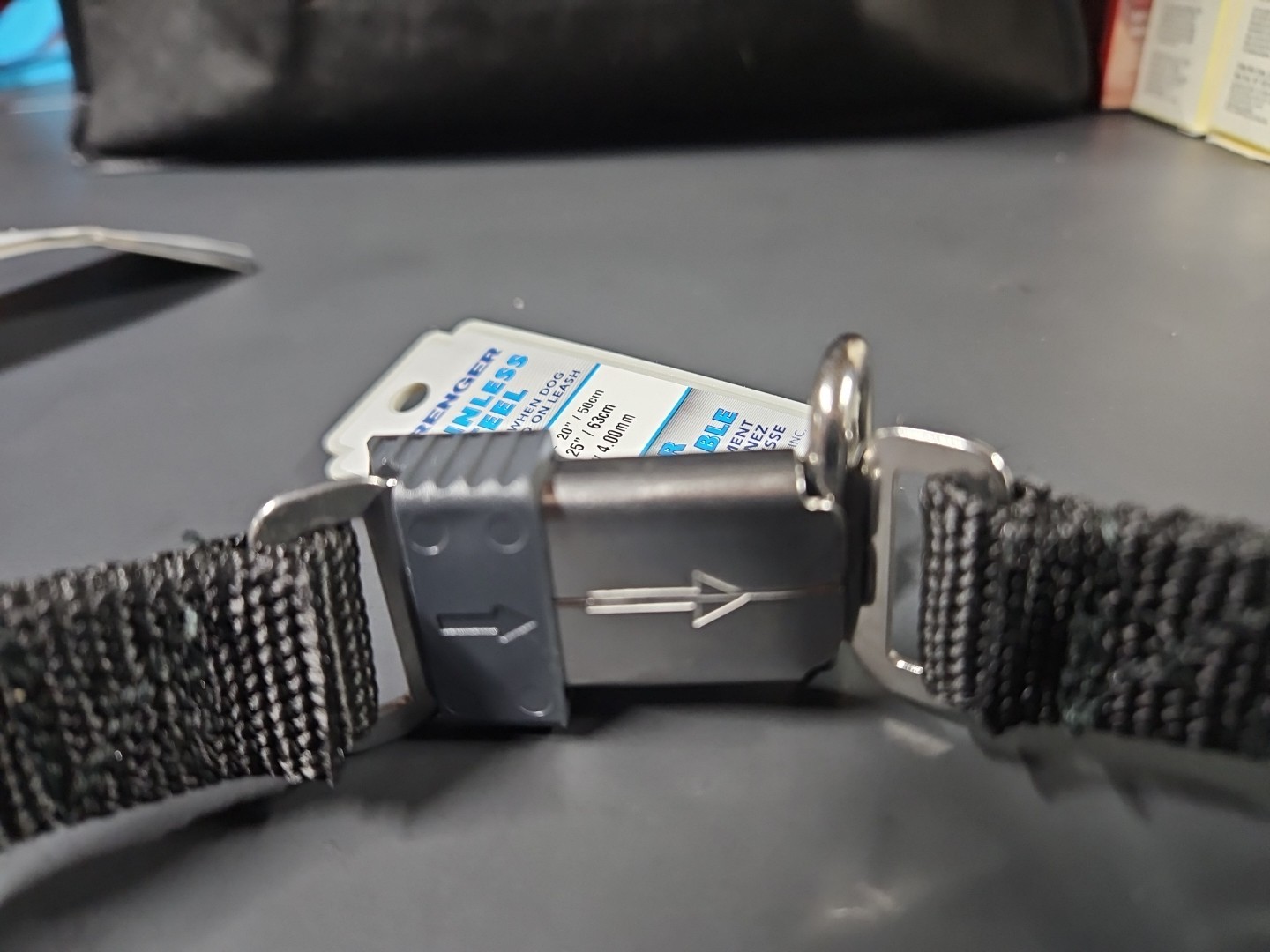 Herm Sprenger Stainless Steel Prong Dog Training Collar with Release Buckle 25"