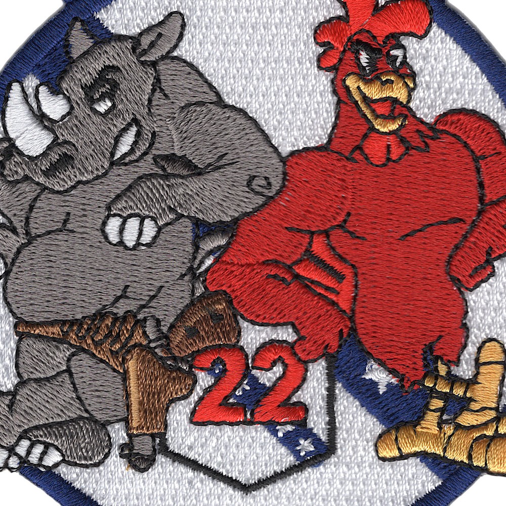 VFA-22 Fighting Redcocks Patch - Rhino Strike Fighter Squadron