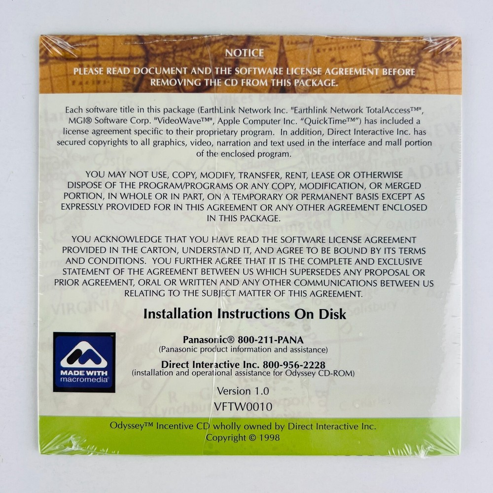 Vacation Travel Planner by Odyssey Interactive Vintage CD Software