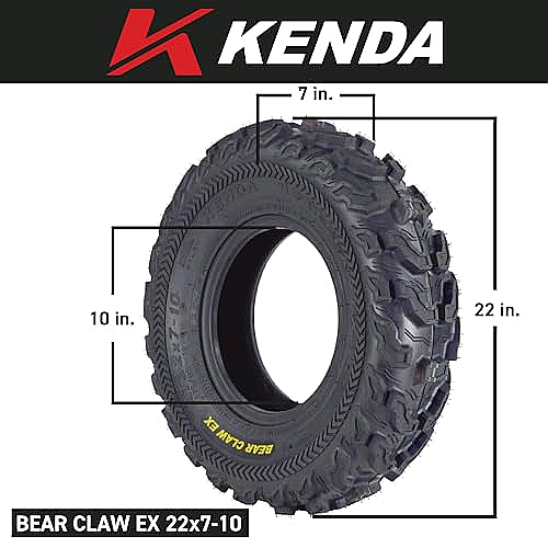 Kenda Bear Claw EX 22x7-10 F 22x11-10 R ATV 6 PLY Tires Bearclaw - 4 Pack Set