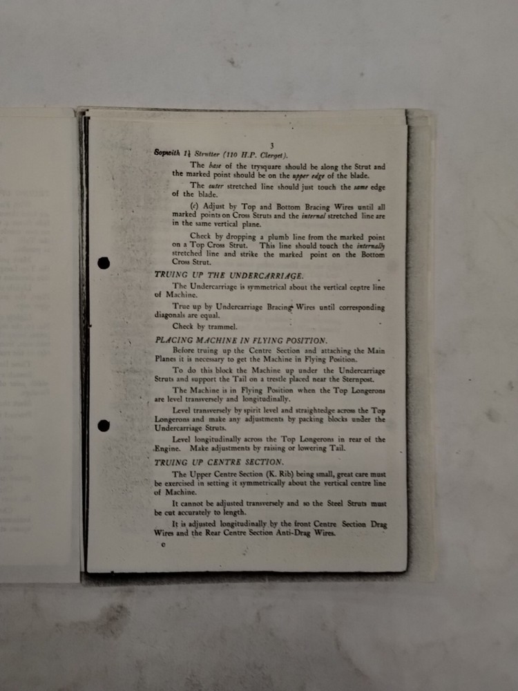 Sopwith 1 1/2 Strutter (110 H.P. Clerget) Rigging Notes-Copy