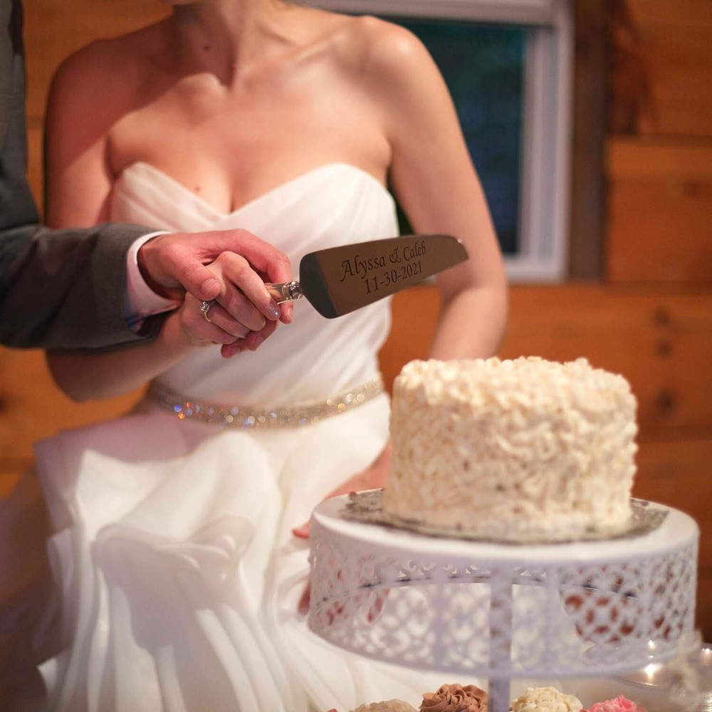 Hat Shark Personalized Wedding Anniversary Cake Knife and Server Set