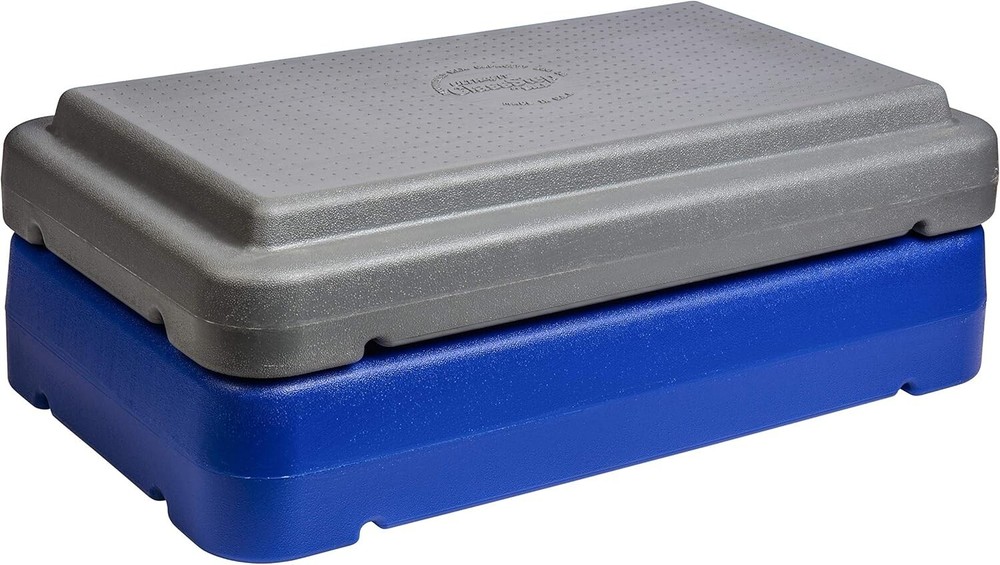 The Step (Made in USA) 4 Inch Stackable Aerobic Exercise Platform, Grey Non-Slip