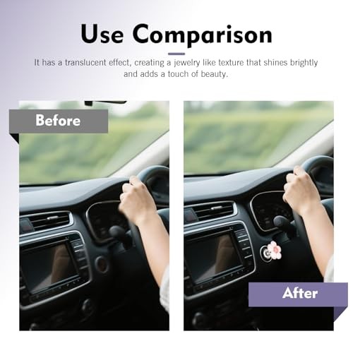 Resin Flower Engine Ignition Button Cover, Push Engine Button 1 PC Pink