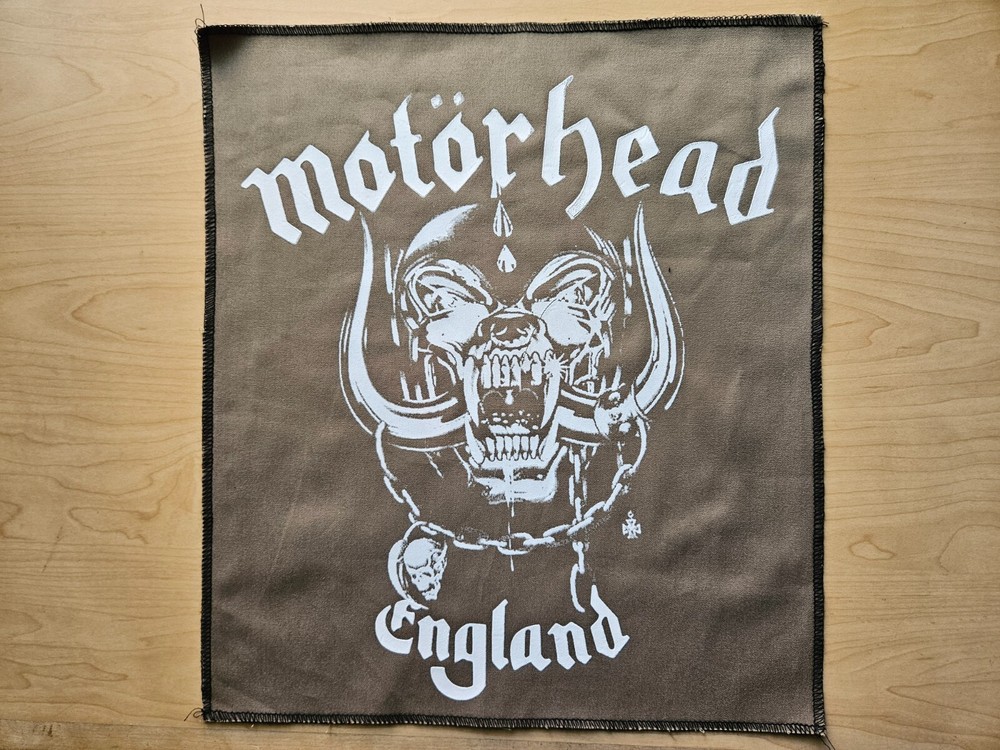 MOTORHEAD, ENGLAND, CANVAS SCREEN PRINTED LARGE BACK PATCH