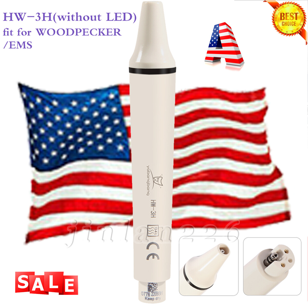 Dental Piezo Ultrasonic Scaler Handpiece fits EMS WOODPECKER Cavitron 135℃ HW-3H