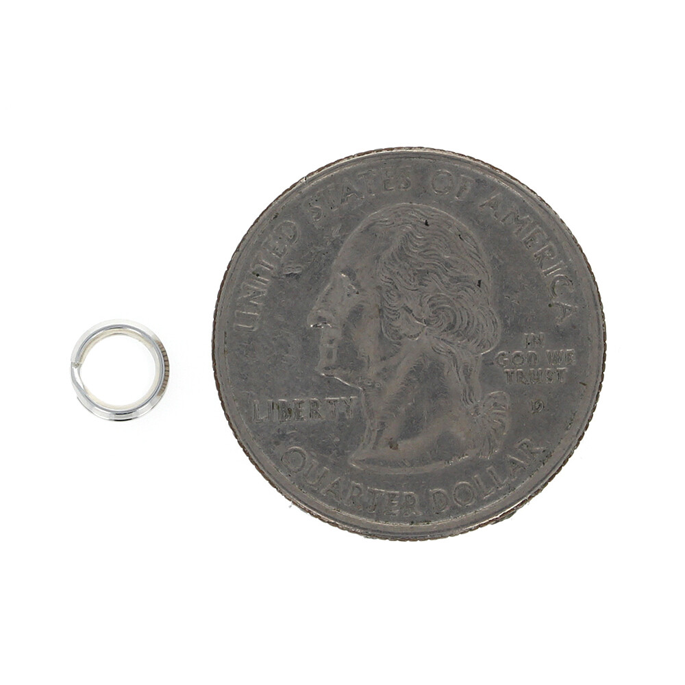 36pc- Sterling Silver, 6mm Split Ring, 925, 6mm outside diameter,