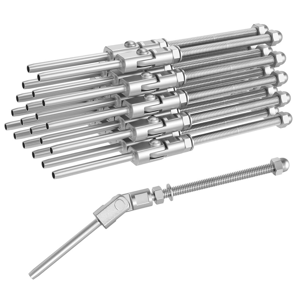 20 Pack 6"Long Angled Swage Threaded Stud 1/8" 180 Degree Adjustable Angle