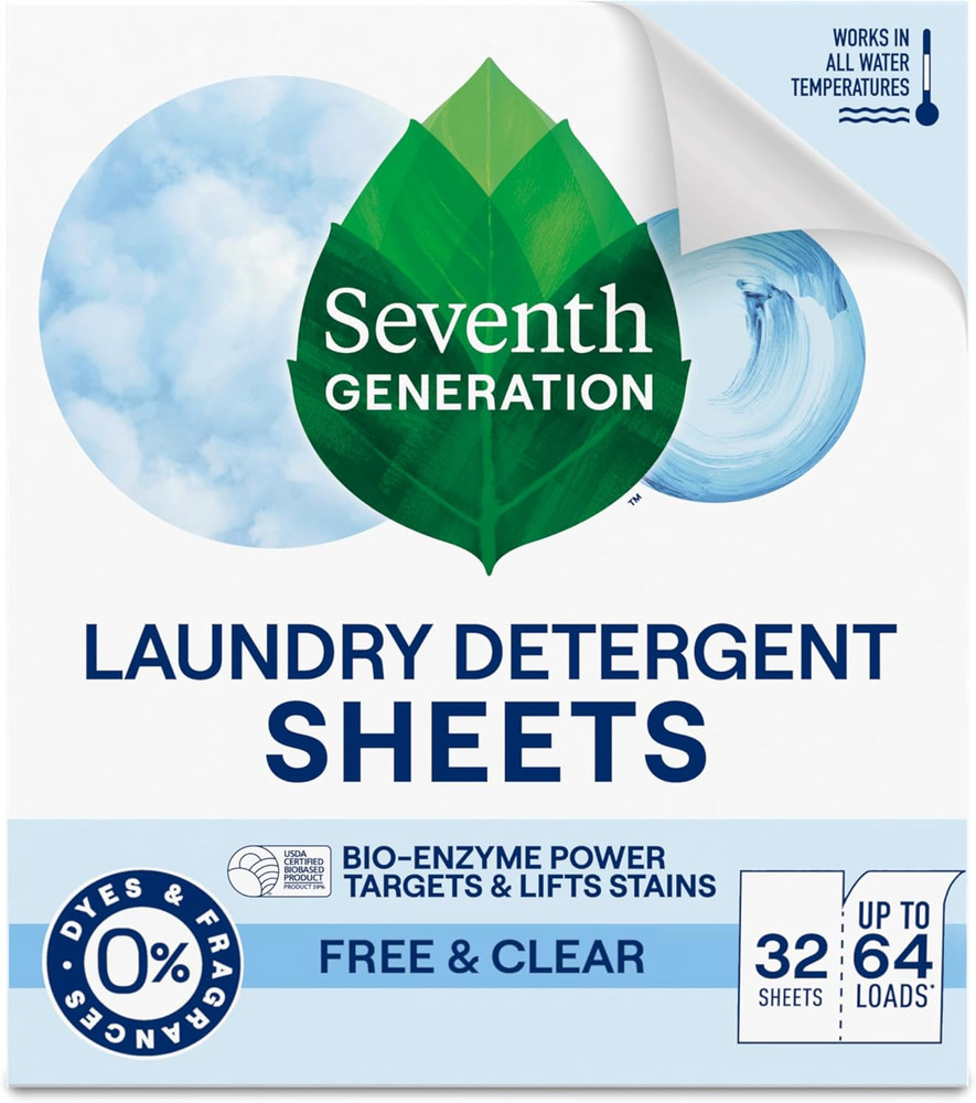 Free & Clear Laundry Sheets 32Ct - Tough on Stains!