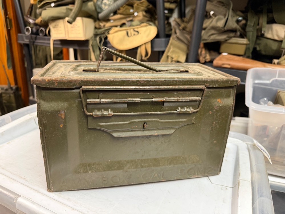 ORIGINAL WWII US ARMY .50 CAL BROWNING AMMO CARRY CAN