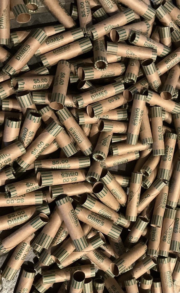 234 DIME  COIN WRAPPER CRIMPED END