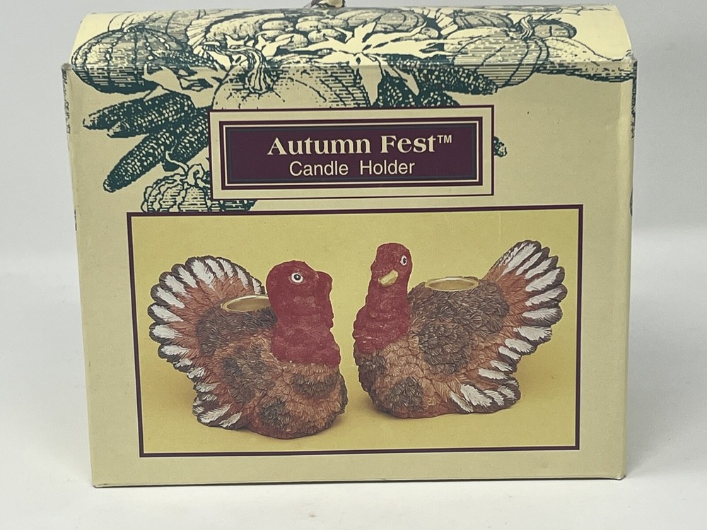 Autumn Fest Turkey Candle Stick Holders