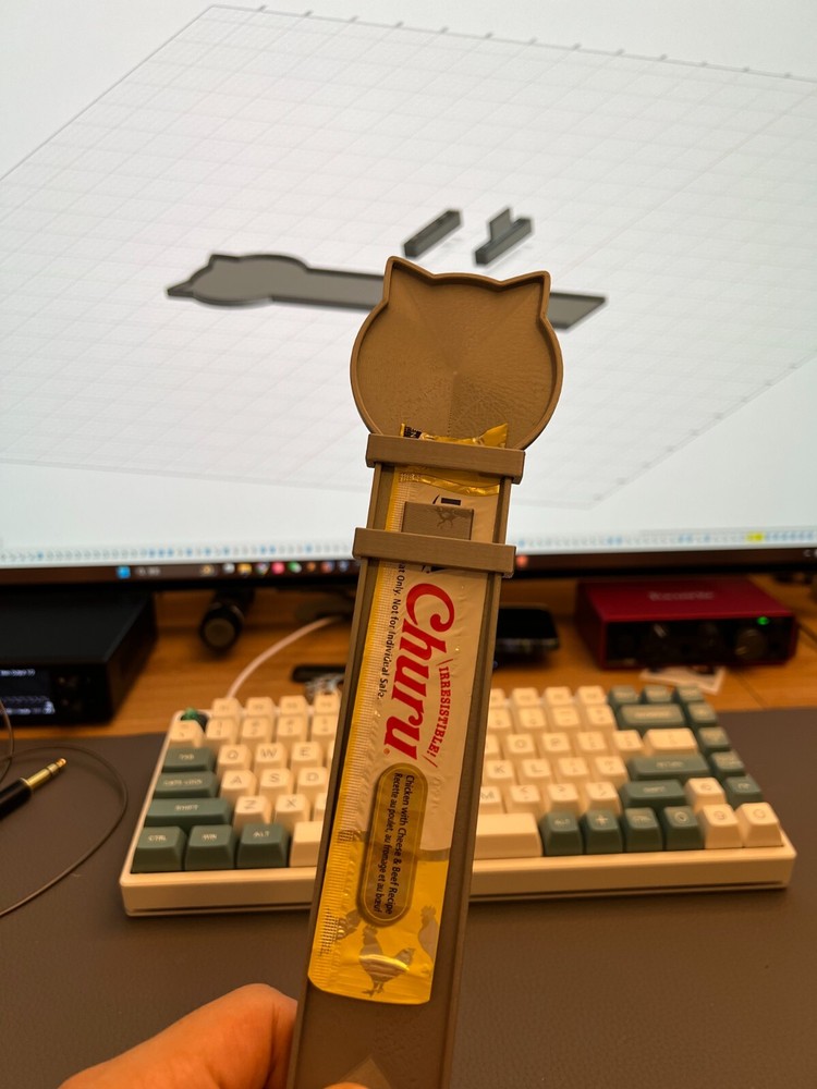 3D printed Cat strip squeeze spoon