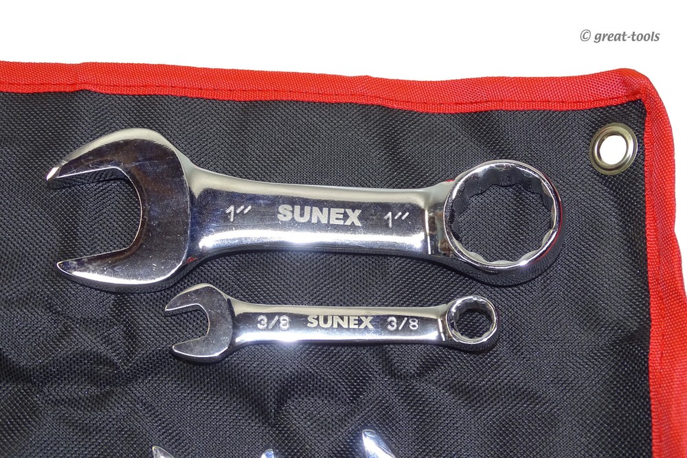 SUNEX TOOLS STUBBY COMBINATION WRENCH SET – sae – standard – automotive tools