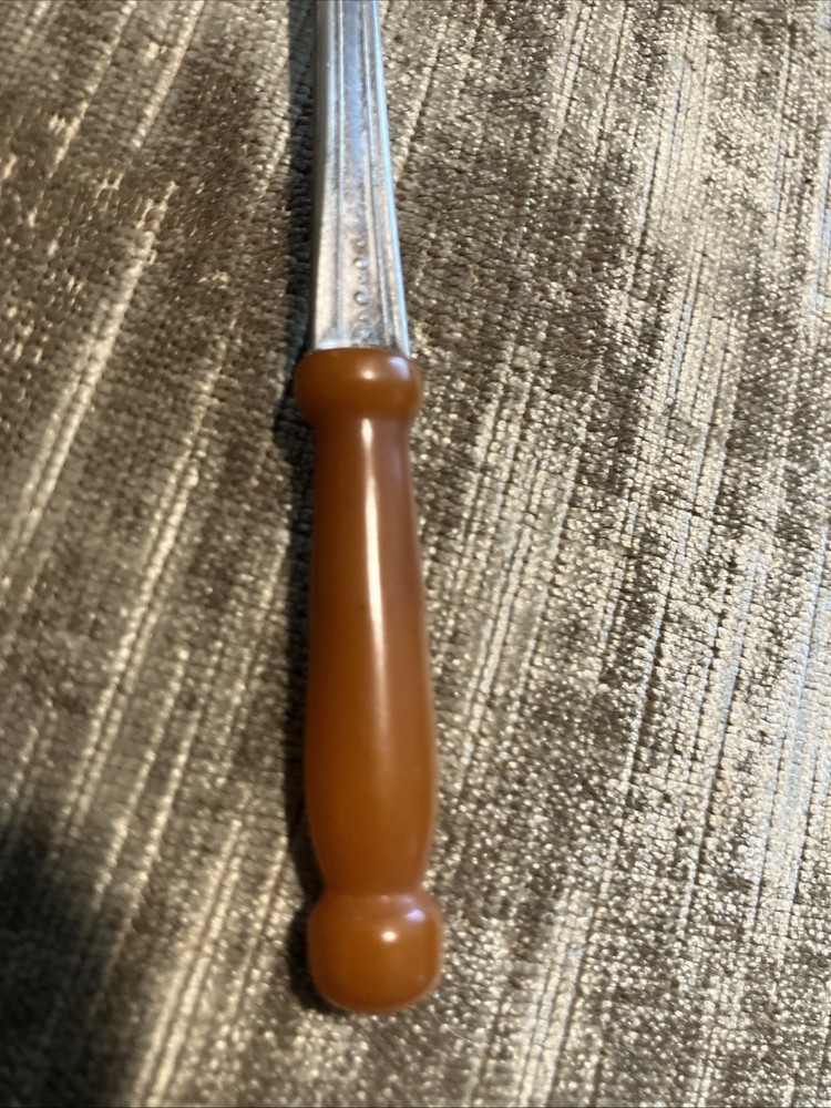 Butterscotch Bakelite Silver Plated Ice Tea Spoon