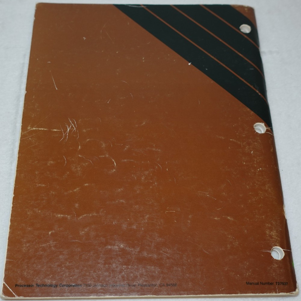 Processor Technology Extended Disk BASIC 1978 Vintage Original User's Manual