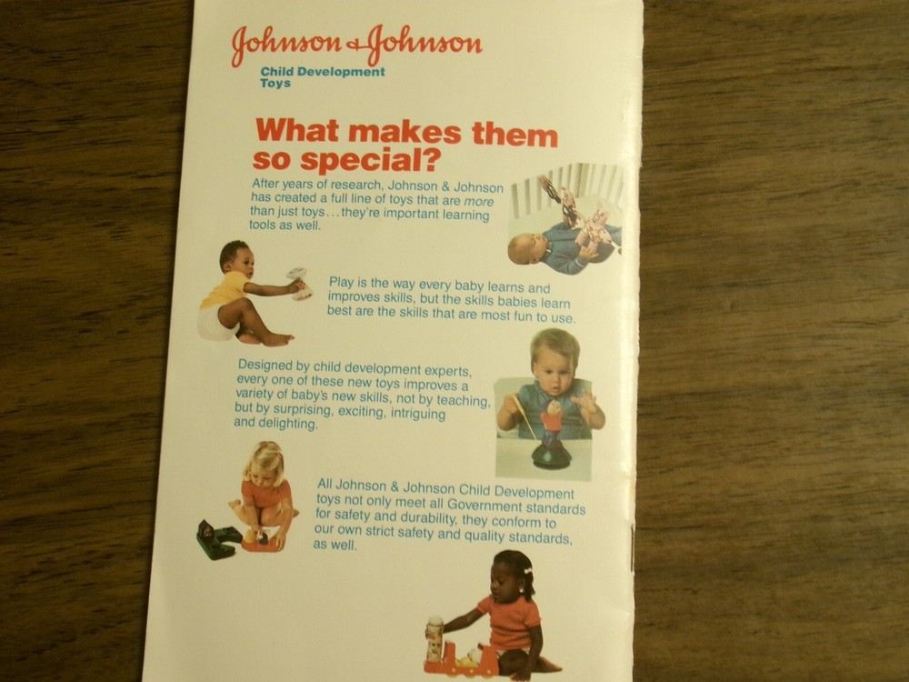 Vintage 1981 Johnson & Johnson Rhythm Rollers Toy with Guide