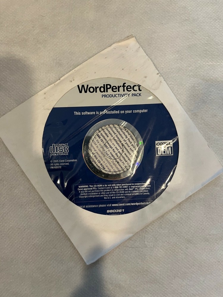 Sealed Corel OEM WordPerfect Productivity Pack