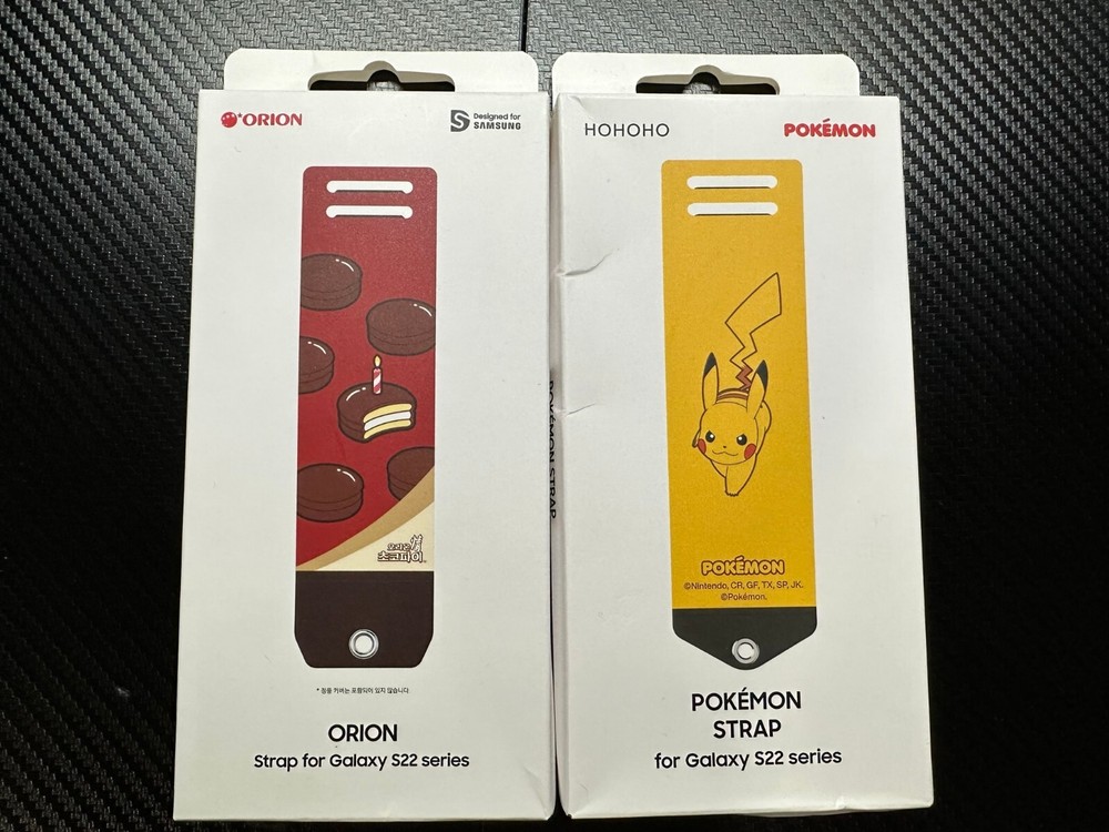 [Rare] Pokemon and Orion Choco Pie straps for Samsung strap case