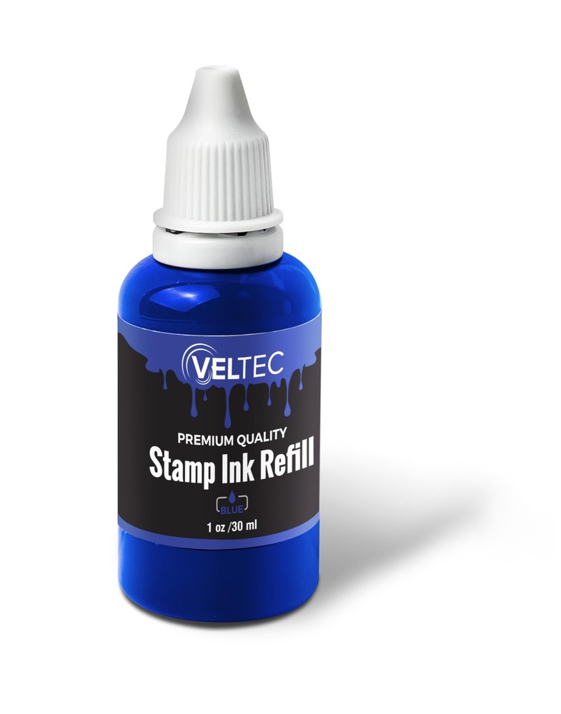 Self-Inking Stamp Refill Ink Squeeze Bottle – 1 oz. Blue