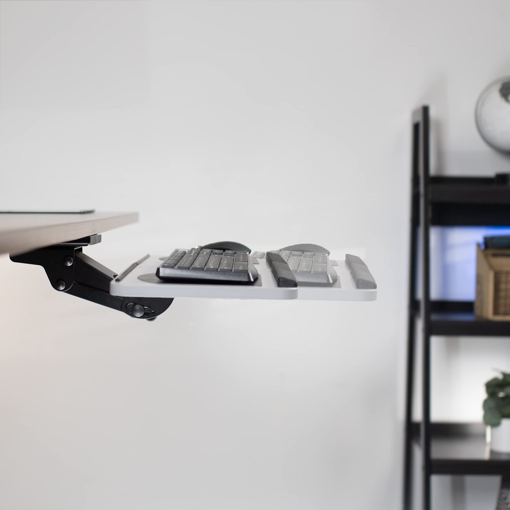 Adjustable Computer Keyboard and Mouse Platform Tray, Ergonomic Under Table D...