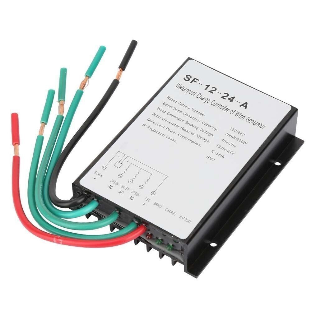 12V/24V 300W/600W Waterproof Wind  Generator  Controller Regulator