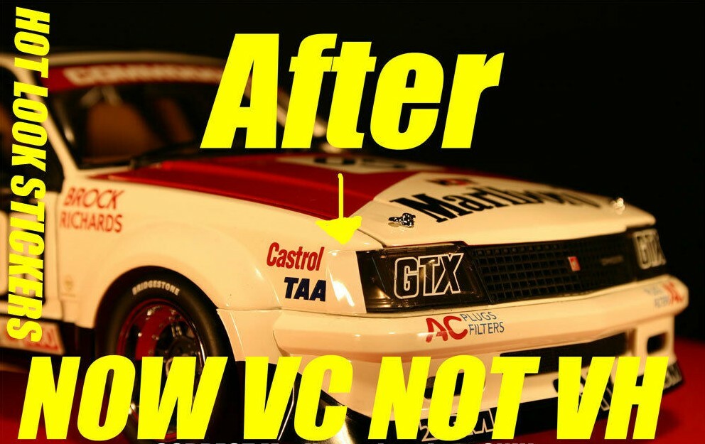 1:18 Peter Brock MISSING Vinyl Decals 1980 Bathurst Winner VC Commodore