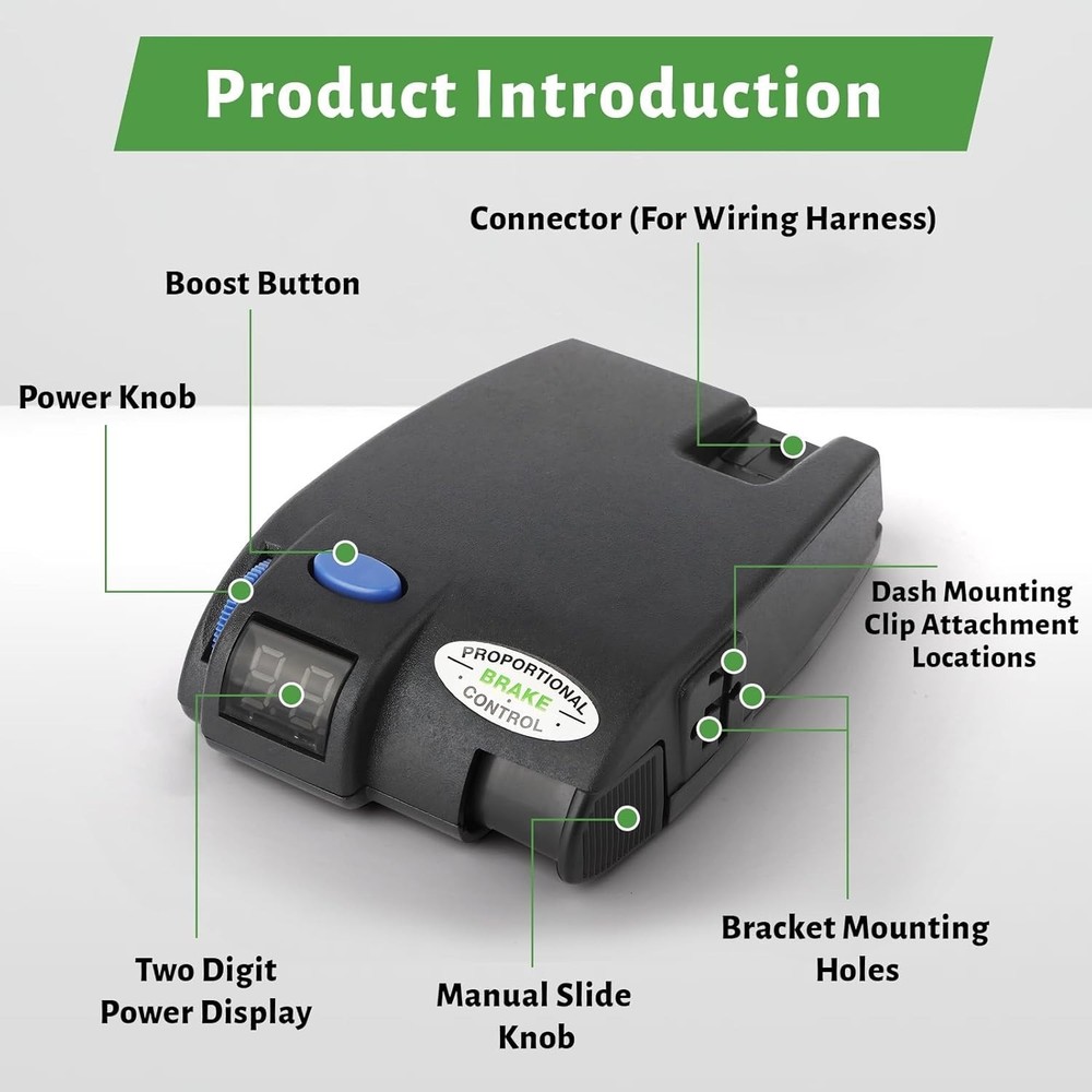 Electronic Brake Control - Proportional Trailer Brake Controller with Easy-to...