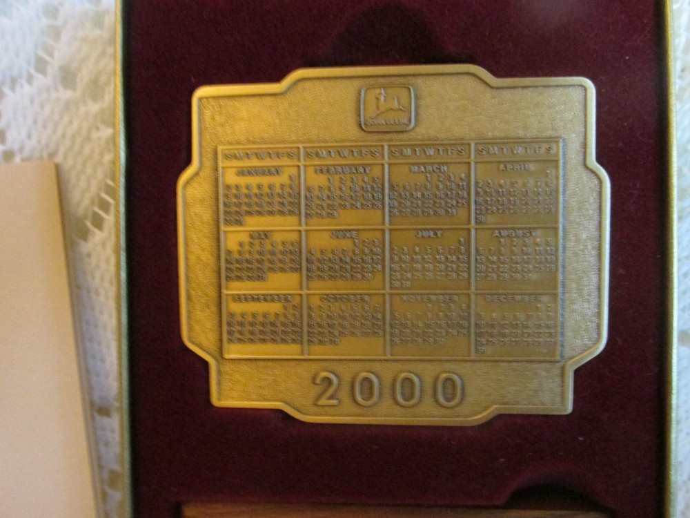 2000 John Deere Calendar Medallion Tradition Continues