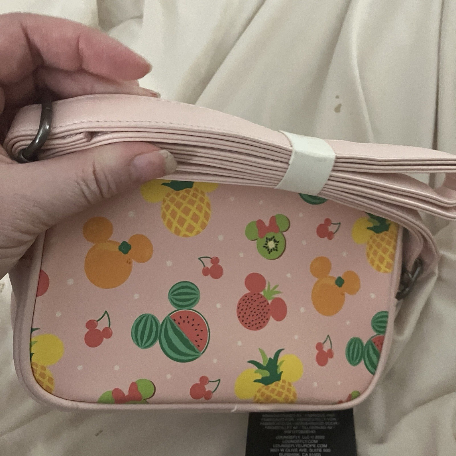 Loungefly Disney Mickey Mouse Fruits Camera Crossbody Bag New With Minor Flaws